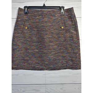 Womens Ann Taylor Loft Striped Mini Skirt size 8